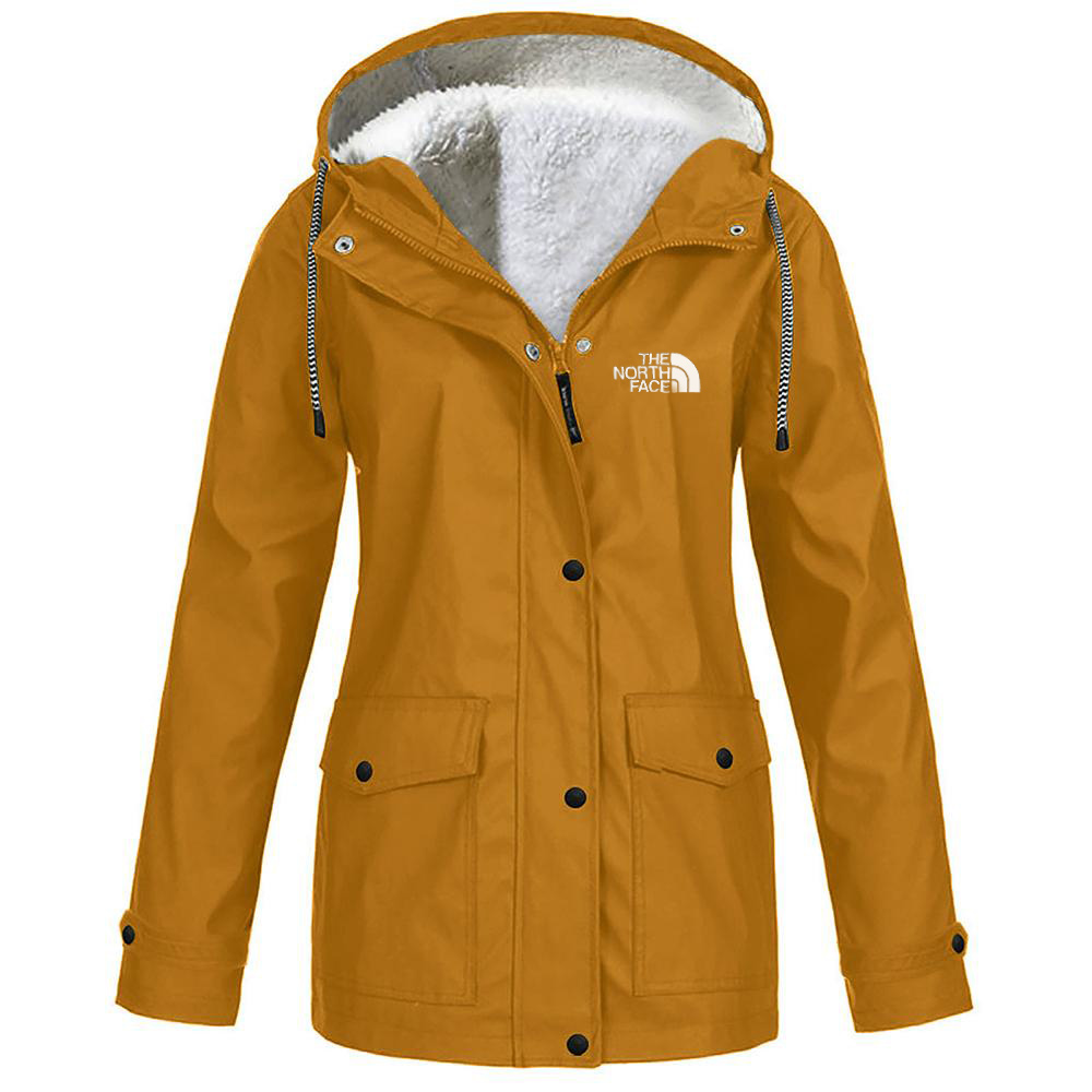 Women's fleece windproof hooded jacket
