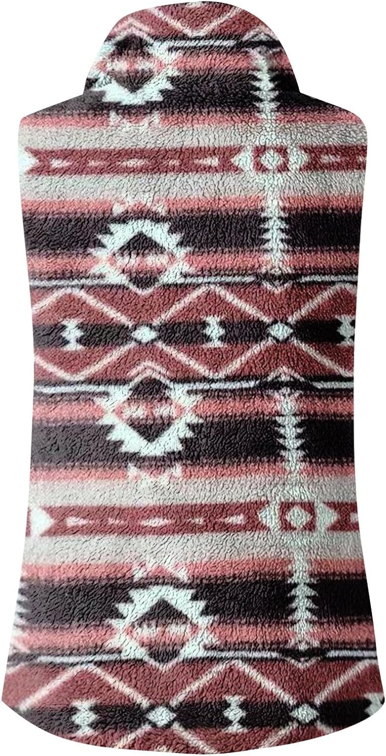 COTECRAM Womens Fuzzy Sherpa Fleece Jacket Lightweight Vest Casual Cozy Sleeveless Cardigan Coats Zipper Waistcoat Outerwear