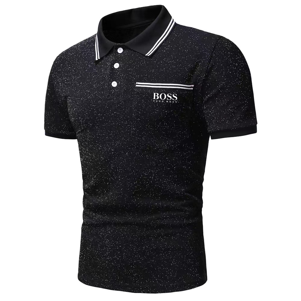 Men's gypsophila casual short-sleeved polo shirt