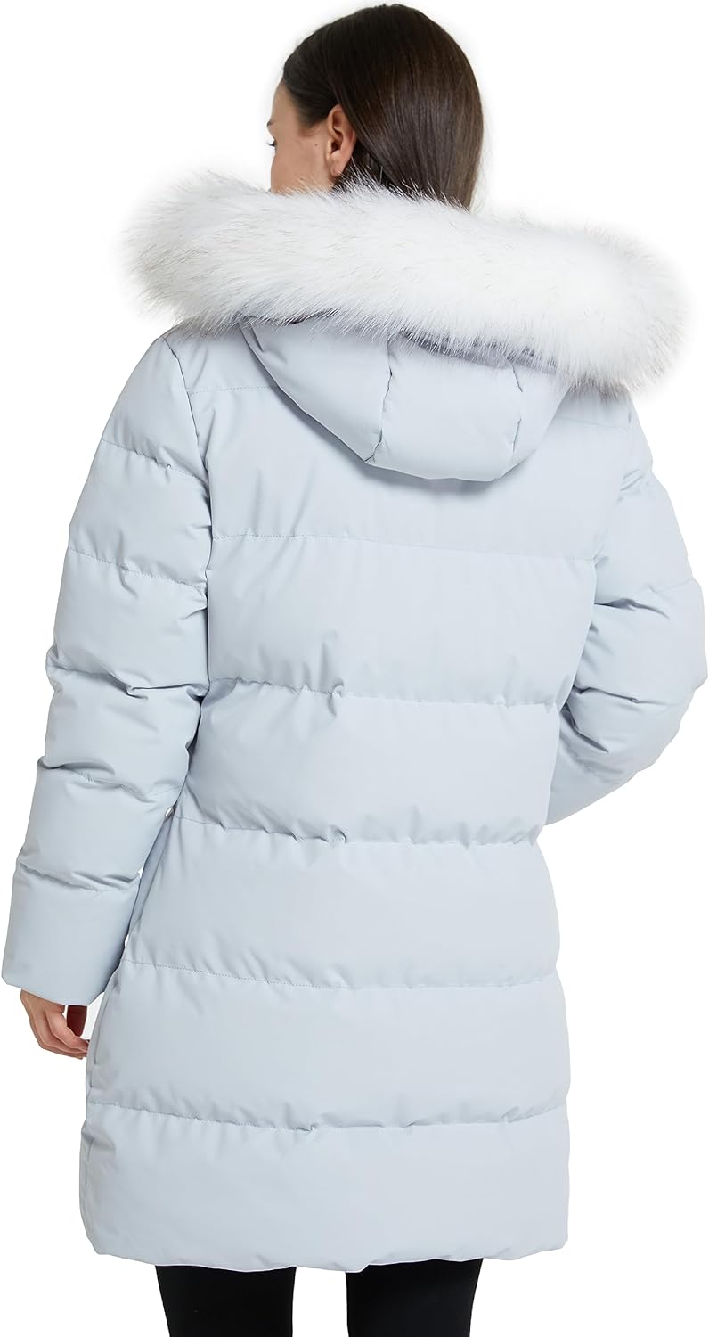 WenVen Women's Winter Thicken Puffer Coat Warm Jacket with Faux Fur Removable Hood