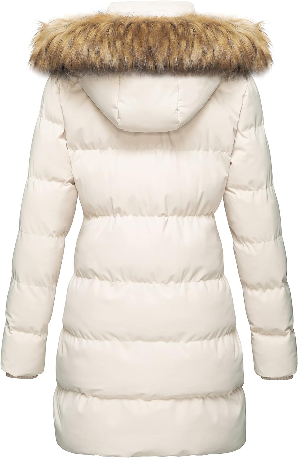 WenVen Women's Winter Thicken Puffer Coat Warm Jacket with Faux Fur Removable Hood