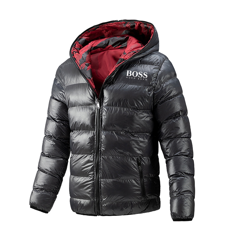 Men's Winter Waterproof Foldable Hooded Down Jacket