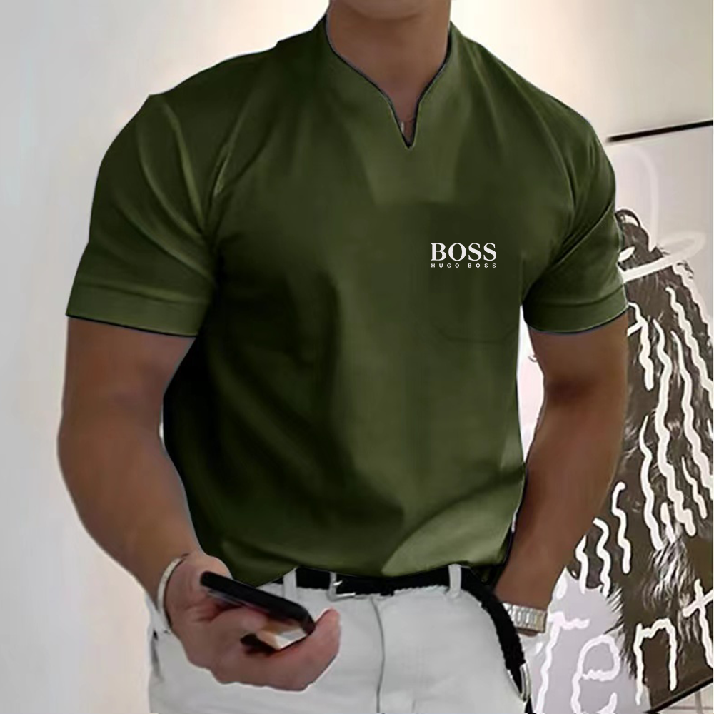 Men's casual short-sleeved handsome top