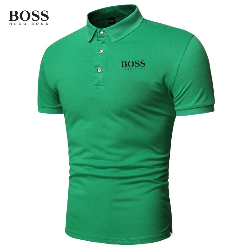 Button Stand Collar Short Sleeve Polo