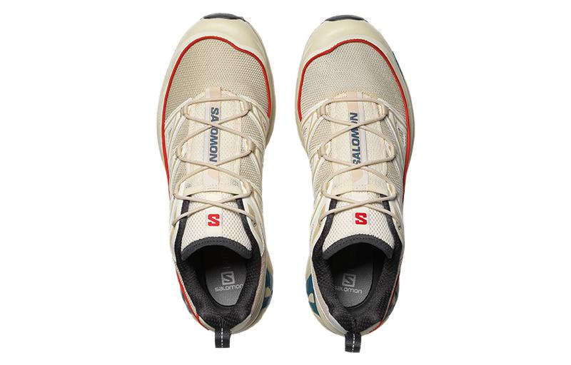 'Beige White Blue' Hiking Shoes