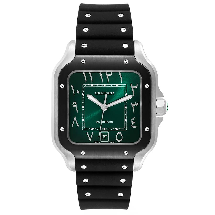 Santos Large with Green Arabic Dial