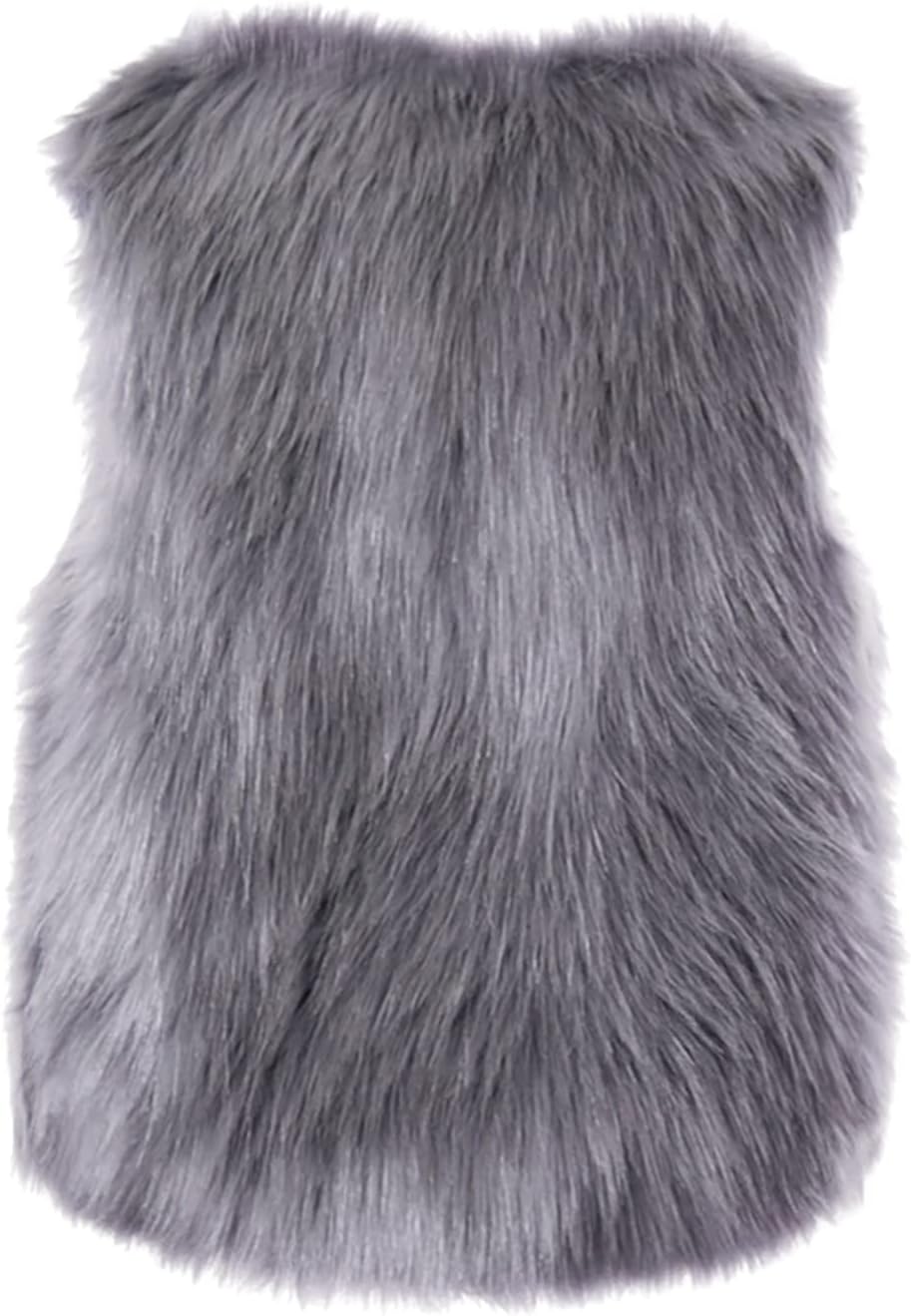 COTECRAM Womens Fuzzy Sherpa Fleece Jacket Lightweight Vest Casual Cozy Sleeveless Cardigan Coats Zipper Waistcoat Outerwear