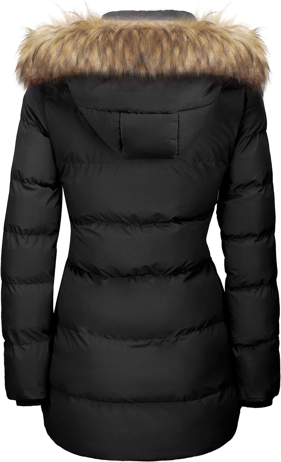 WenVen Women's Winter Thicken Puffer Coat Warm Jacket with Faux Fur Removable Hood