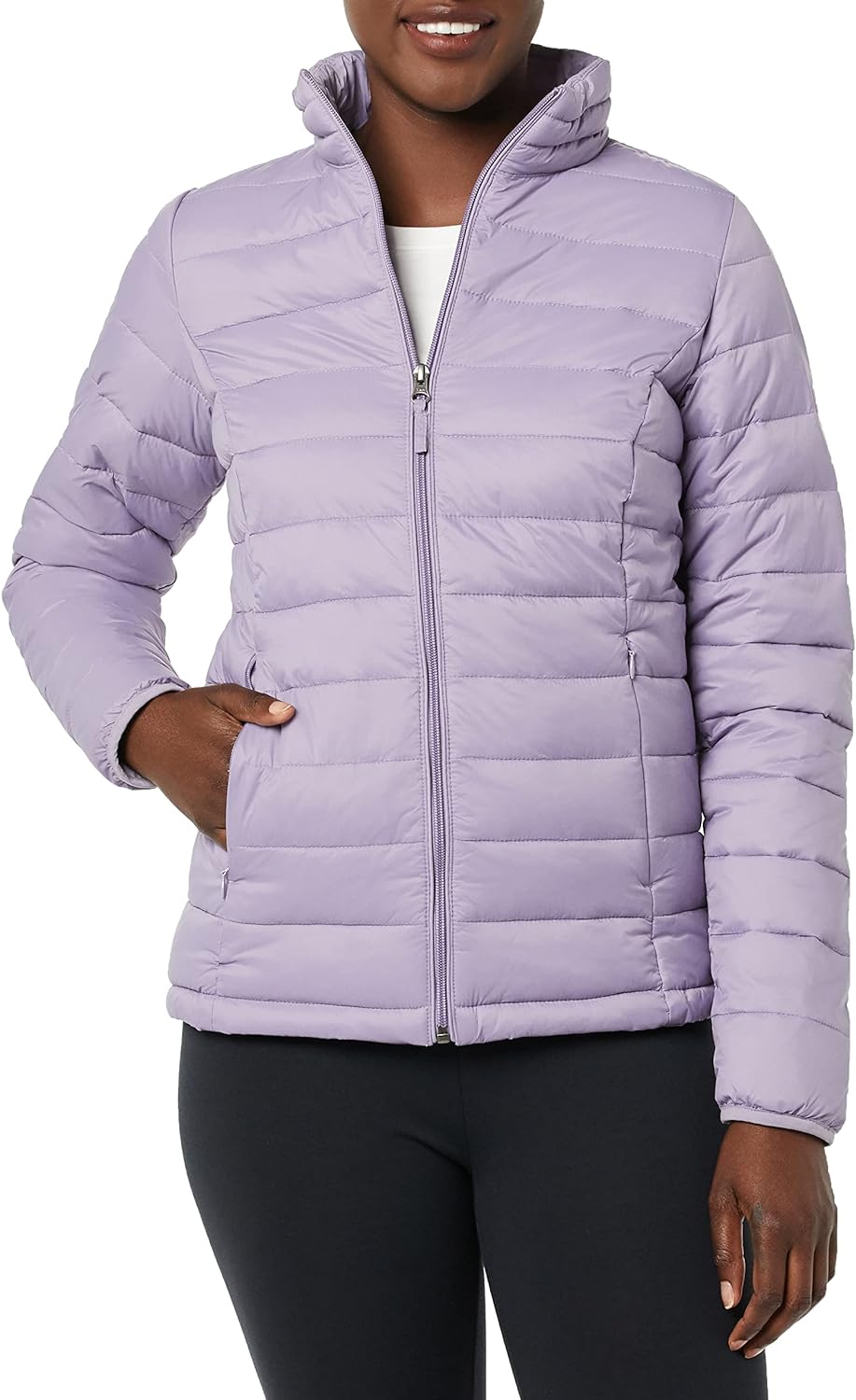 Amazon Essentials Women's Lightweight Long-Sleeve Water-Resistant Packable Puffer Jacket (Available in Plus Size)