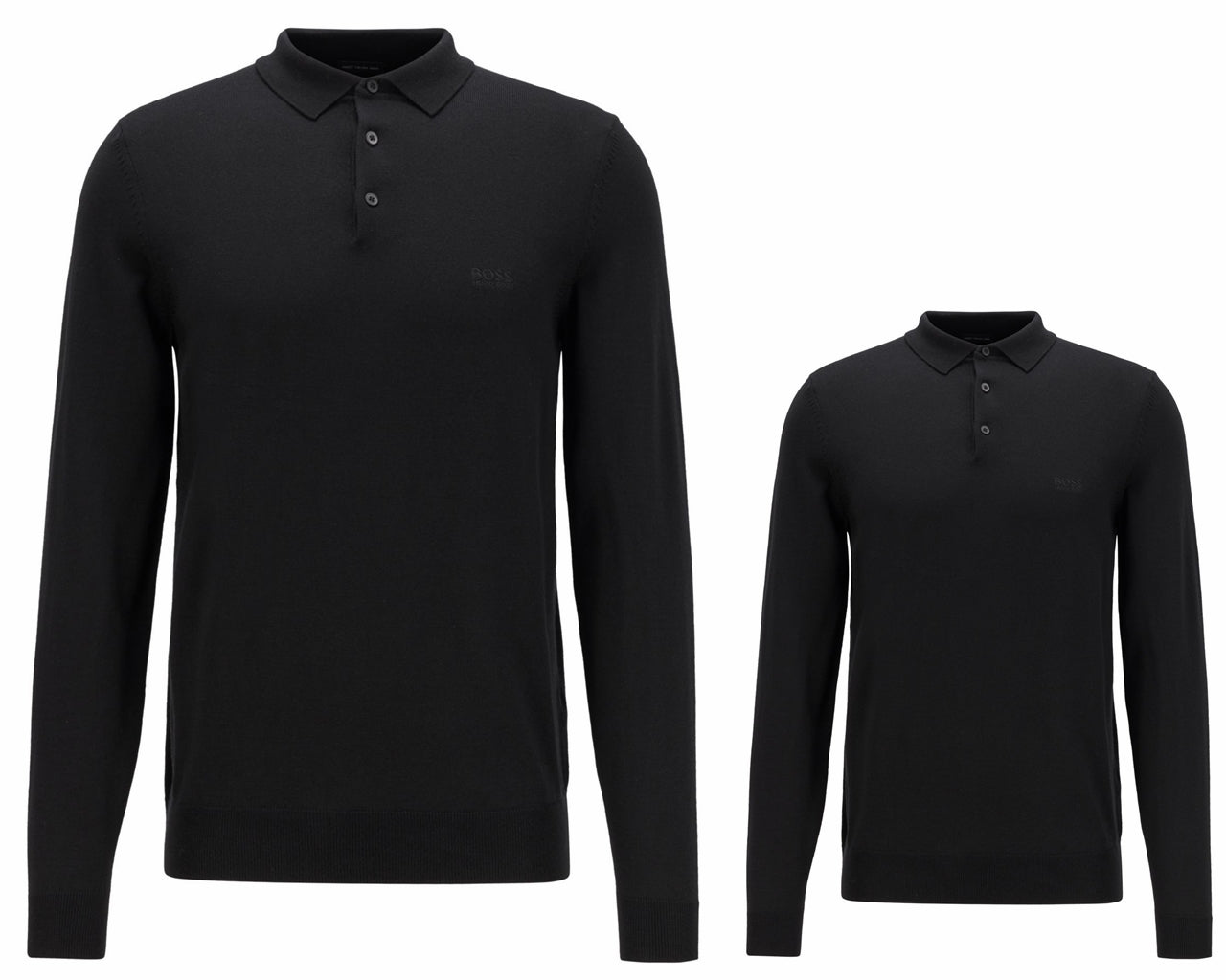 Bono L 50435429 001 Virgin Wool Polo Shirt Black