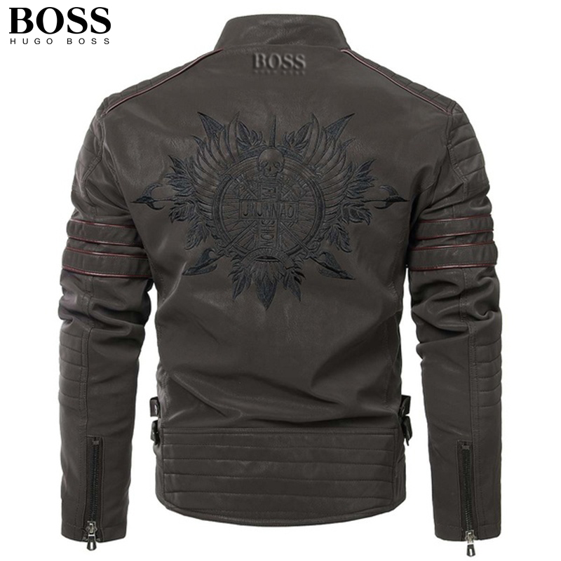 Men’s main  embroidered leather jackets, best-selling leather