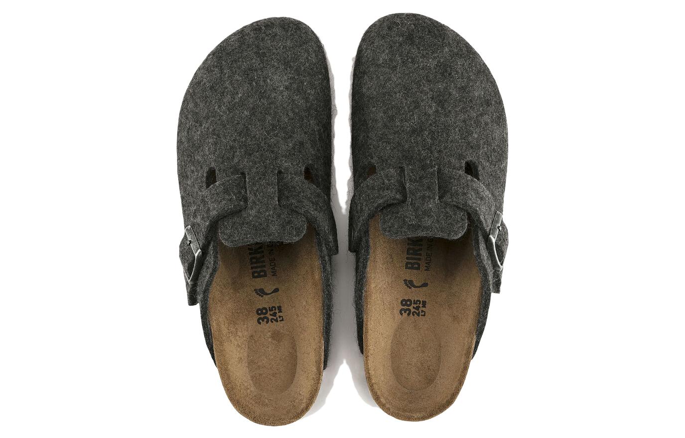 'Wool Felt Anthracite' Sandals
