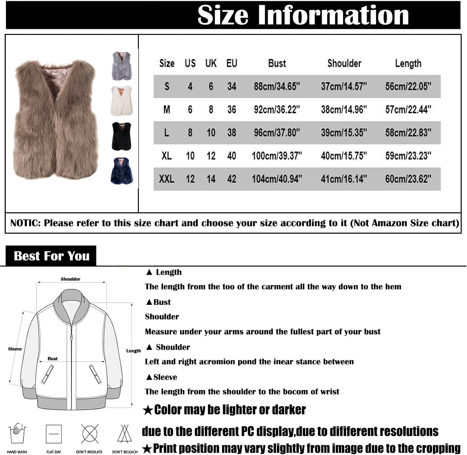 COTECRAM Womens Fuzzy Sherpa Fleece Jacket Lightweight Vest Casual Cozy Sleeveless Cardigan Coats Zipper Waistcoat Outerwear