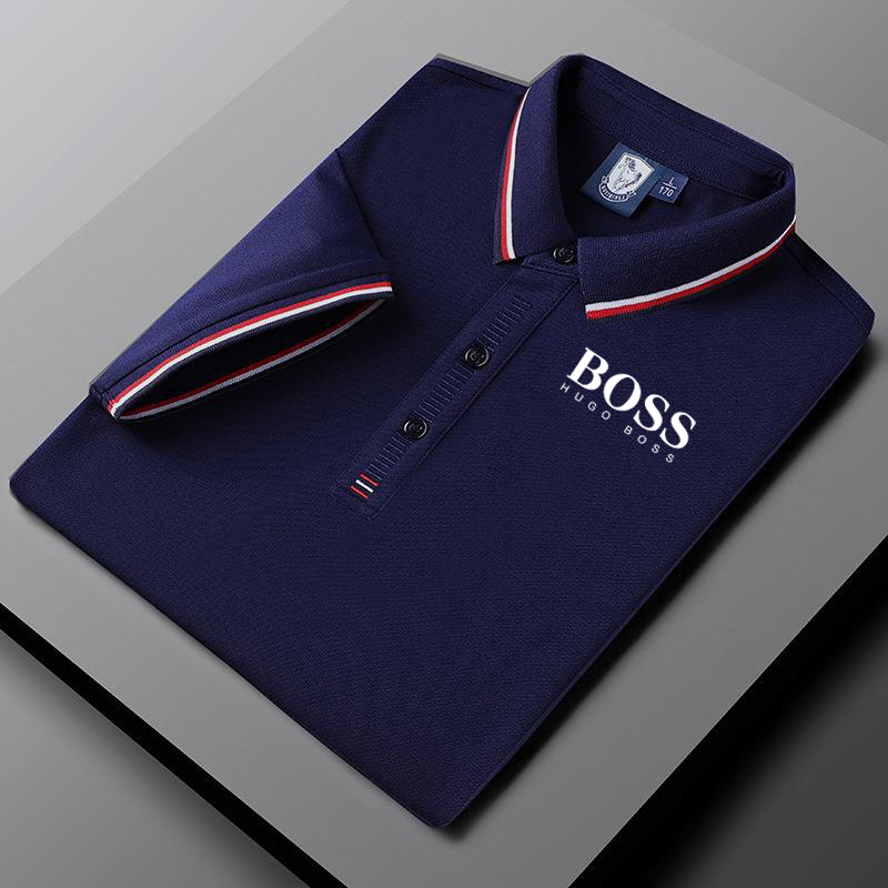 Men's high-end striped cotton T-shirt