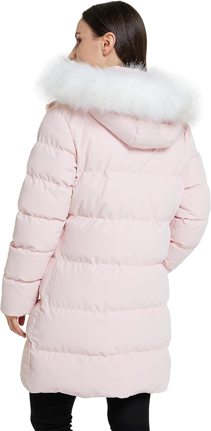 WenVen Women's Winter Thicken Puffer Coat Warm Jacket with Faux Fur Removable Hood