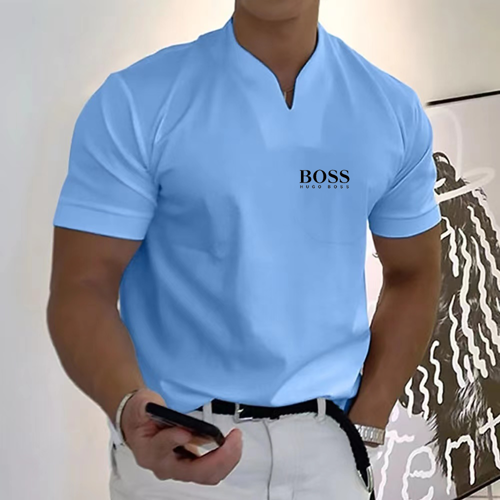 Men's casual short-sleeved handsome top