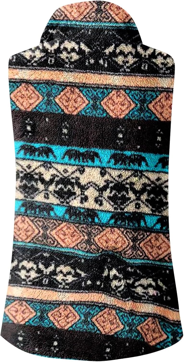 COTECRAM Womens Fuzzy Sherpa Fleece Jacket Lightweight Vest Casual Cozy Sleeveless Cardigan Coats Zipper Waistcoat Outerwear