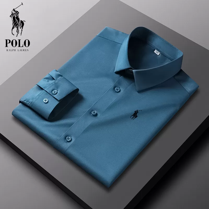 Men's Cotton Basic Denim Long Sleeve Shirt