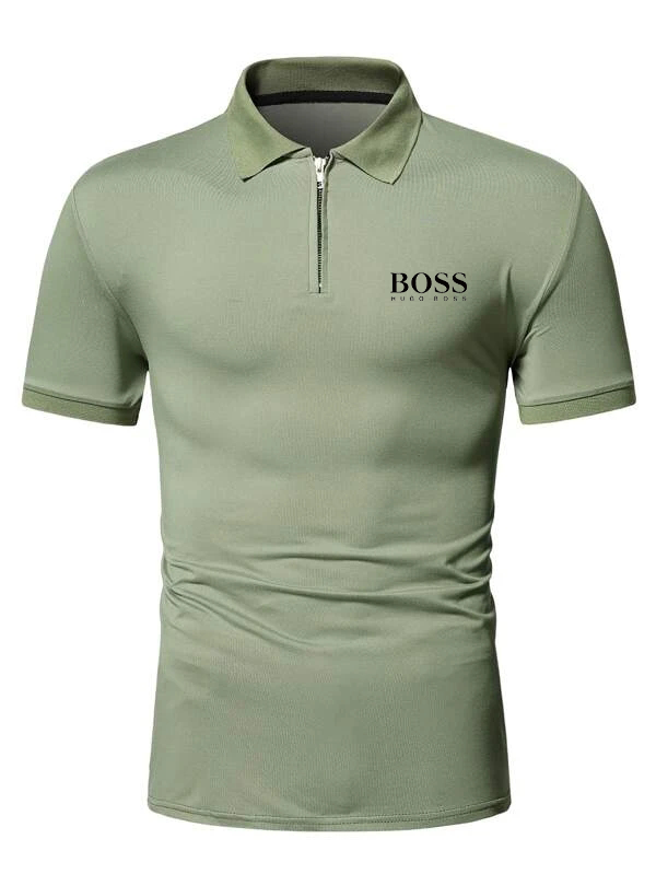 Men's Quarter Zipper Polo Shirt