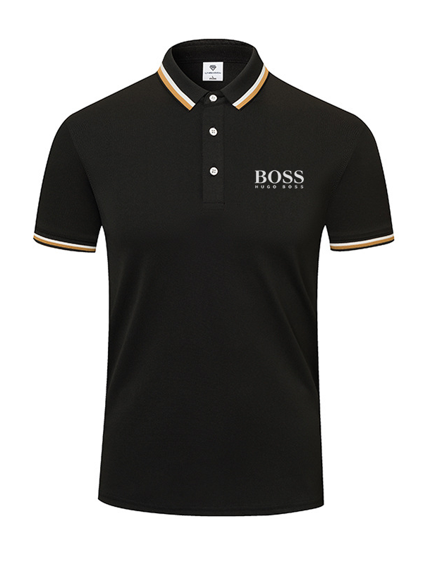 Men's Contrast collar Short Sleeve POLO shirt