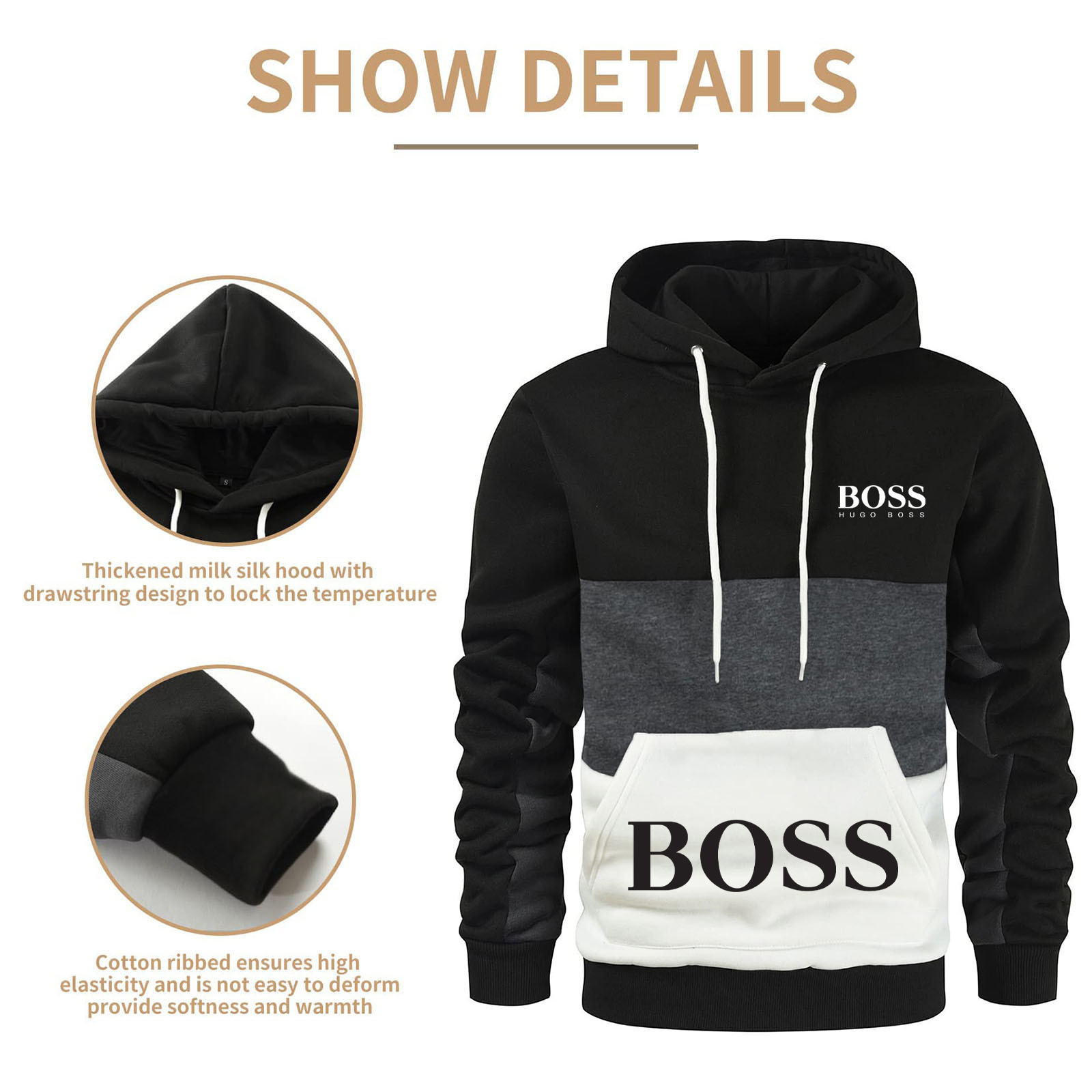 Men's Sports Outdoor Warm Soft Sweater Hoodie