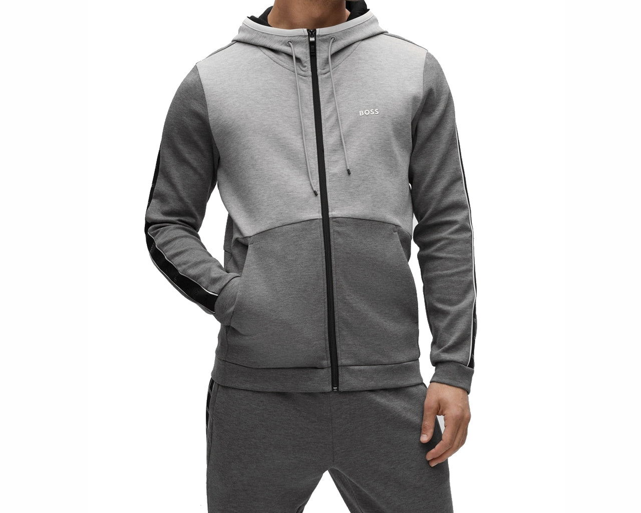 50477042 Saggy 1 Hooded Tracksuit Grey