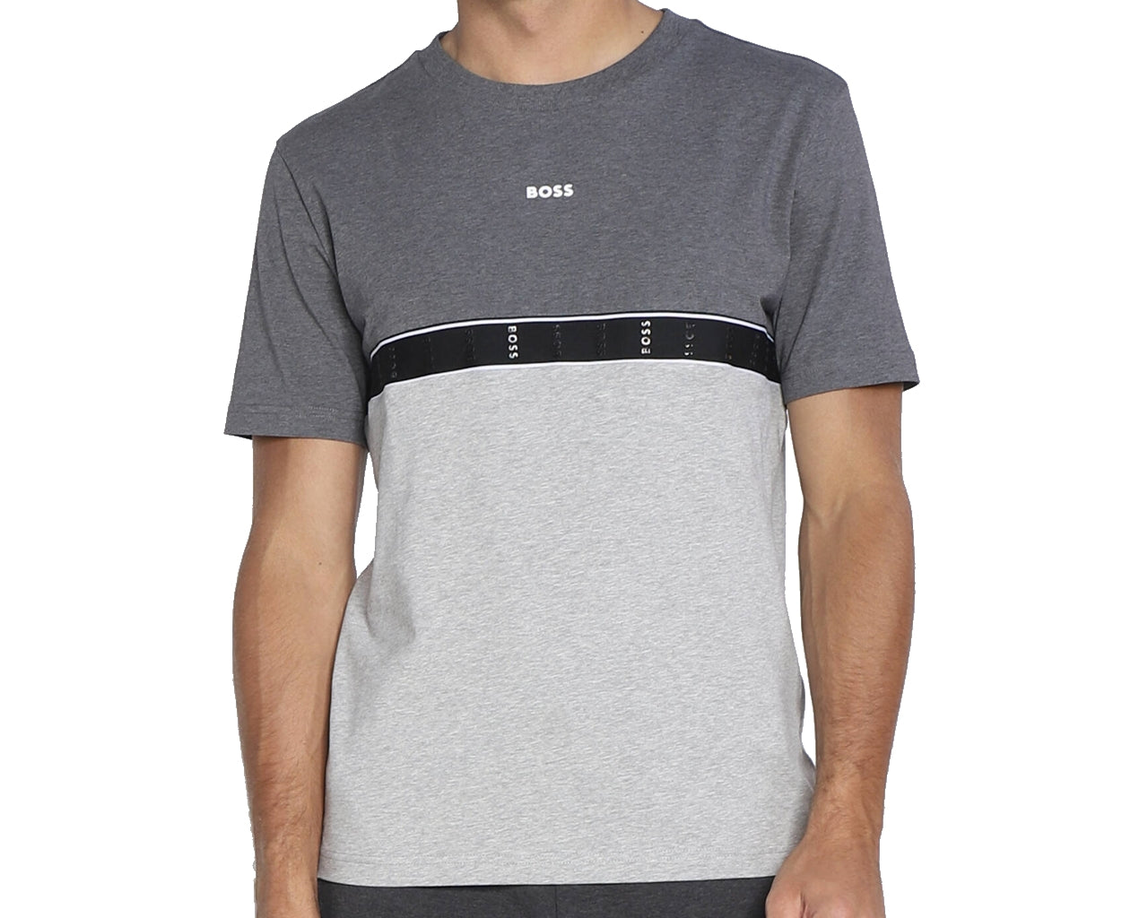 50477241 Tee Tape Crew Neck T-Shirt Grey
