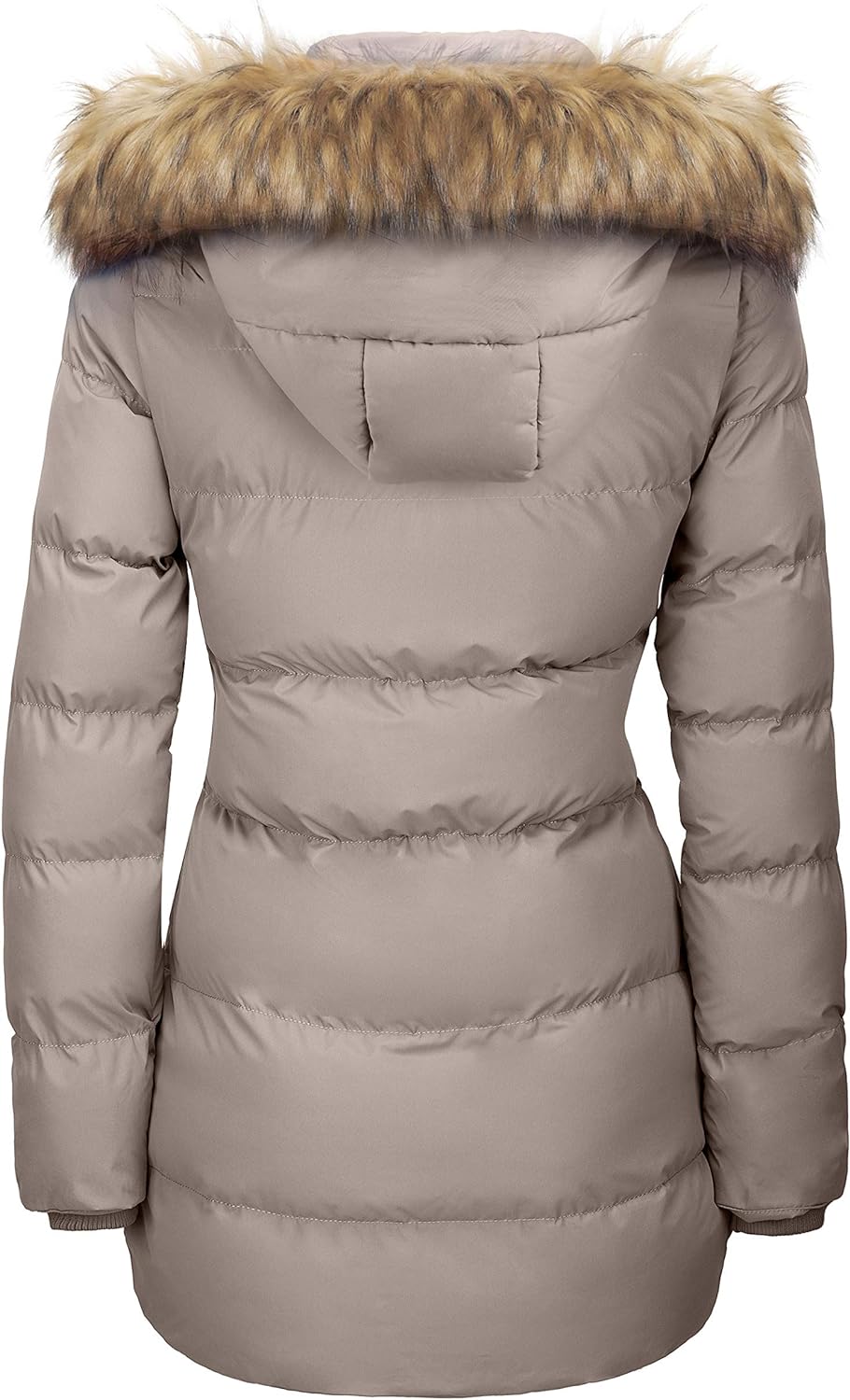 WenVen Women's Winter Thicken Puffer Coat Warm Jacket with Faux Fur Removable Hood