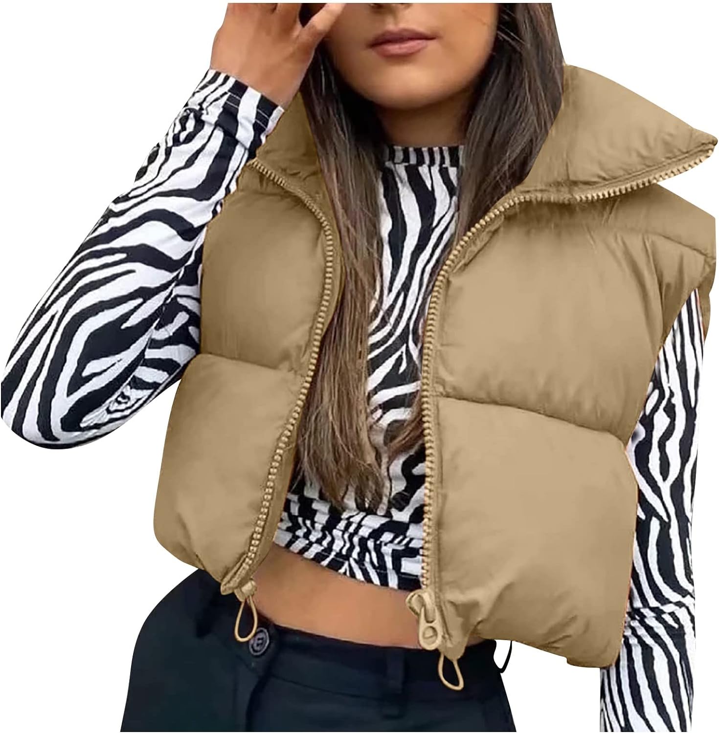 COTECRAM Womens Fuzzy Sherpa Fleece Jacket Lightweight Vest Casual Cozy Sleeveless Cardigan Coats Zipper Waistcoat Outerwear