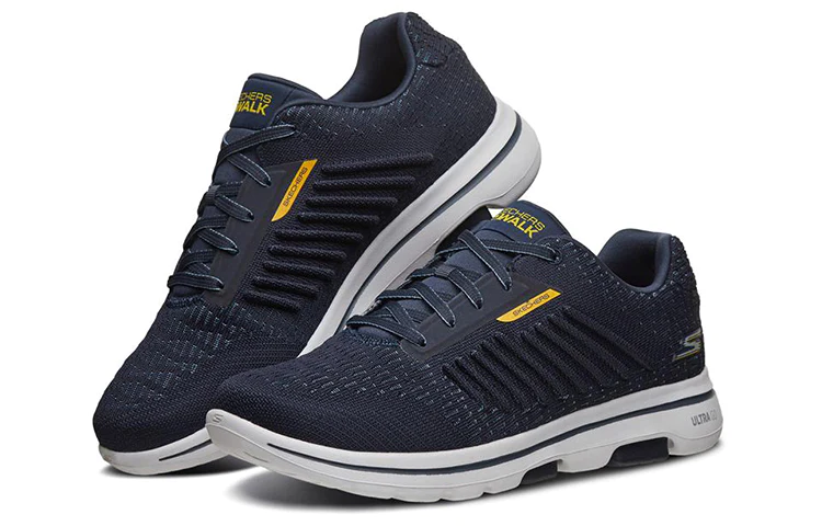 Go Walk 5 Low-Top Blue/Yellow 661035-NVYL