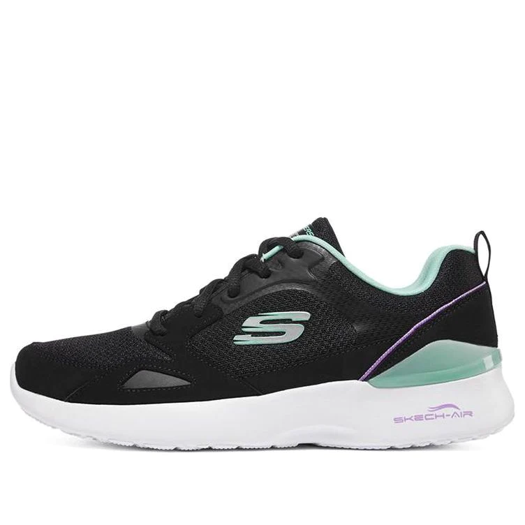 (WMNS) Skech-Air Dynamight Low-Top Black/Green 149663-BKMN