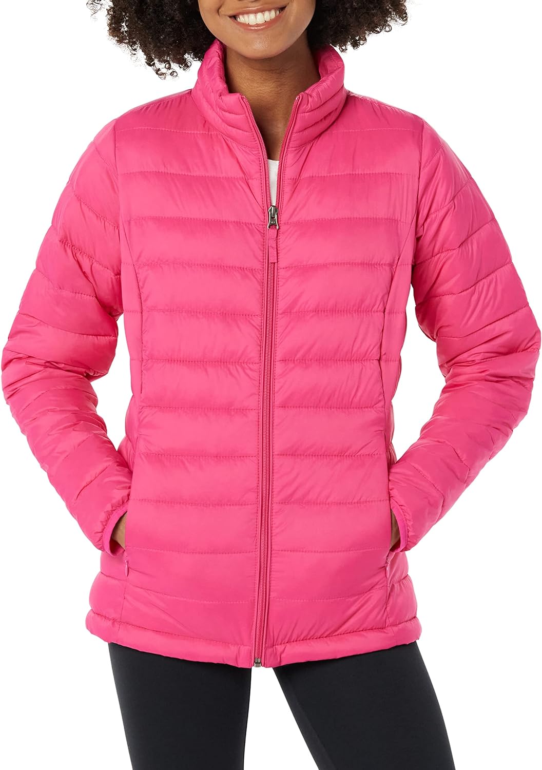 Amazon Essentials Women's Lightweight Long-Sleeve Water-Resistant Packable Puffer Jacket (Available in Plus Size)