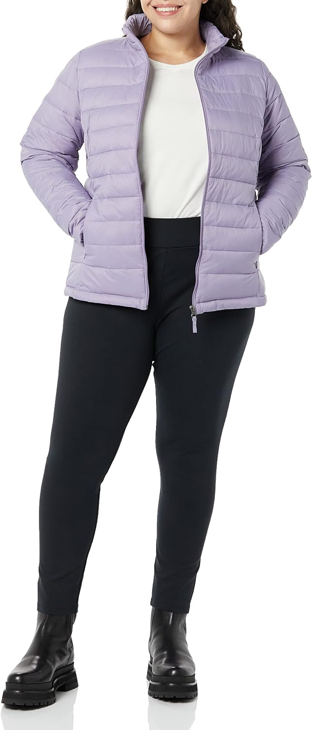 Amazon Essentials Women's Lightweight Long-Sleeve Water-Resistant Packable Puffer Jacket (Available in Plus Size)