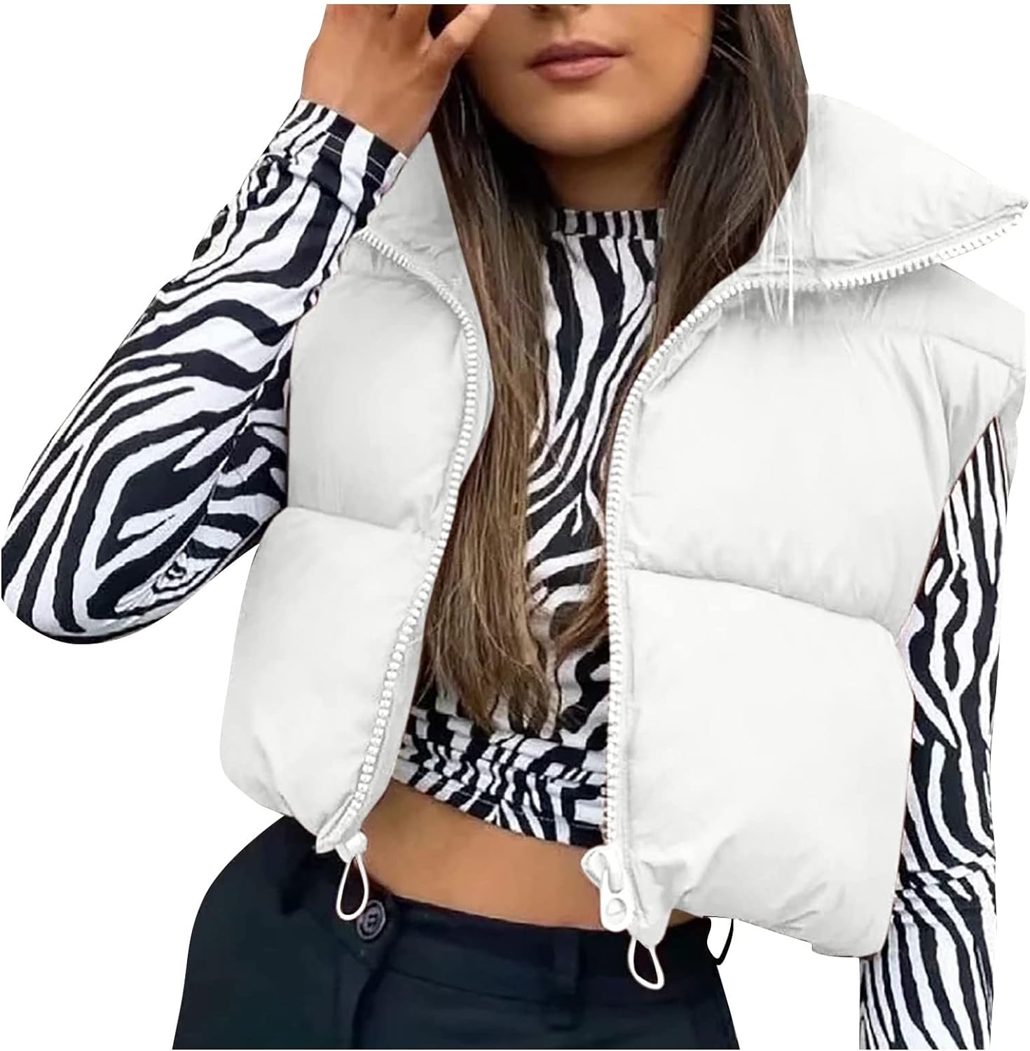 COTECRAM Womens Fuzzy Sherpa Fleece Jacket Lightweight Vest Casual Cozy Sleeveless Cardigan Coats Zipper Waistcoat Outerwear