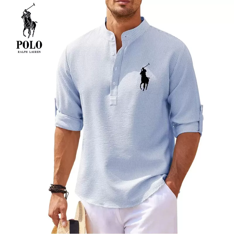 Men's Casual Collar Fashion Striped Shirts