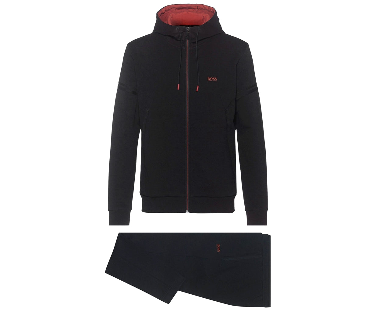 50457044 001 Hooded Tracksuit Set Black