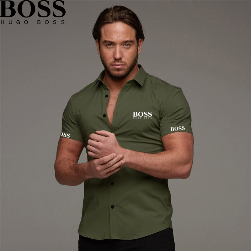 Men's Solid Color Fashion Lapel Shirt