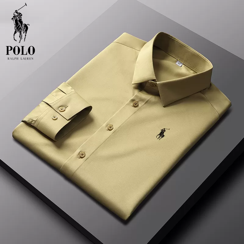 Men's Cotton Basic Denim Long Sleeve Shirt