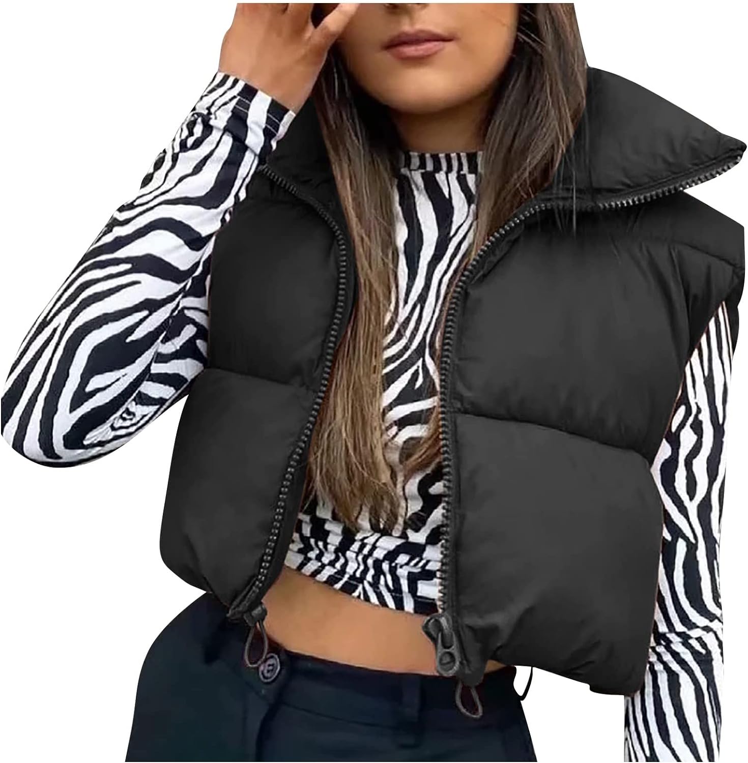 COTECRAM Womens Fuzzy Sherpa Fleece Jacket Lightweight Vest Casual Cozy Sleeveless Cardigan Coats Zipper Waistcoat Outerwear