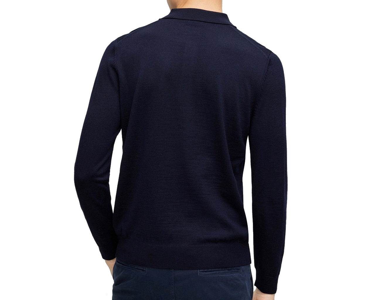 Bono L 50476357 Virgin Wool Polo Shirt Blue