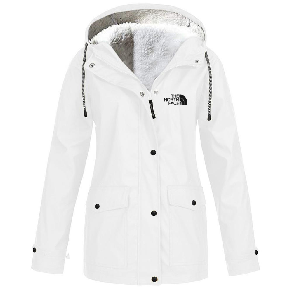 Women's fleece windproof hooded jacket