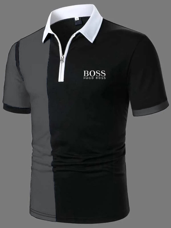 Pre-sale Men's Zip Casual Short Sleeve POLO Shirt