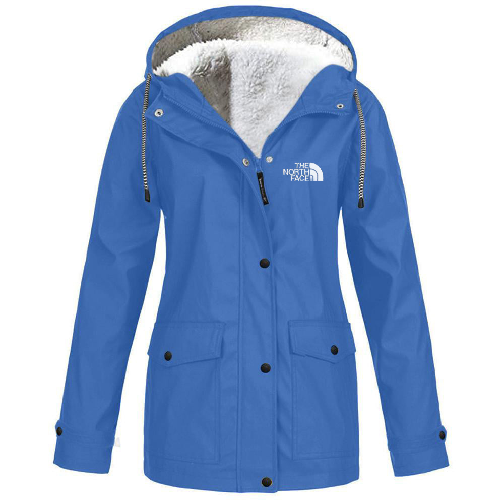 Women's fleece windproof hooded jacket
