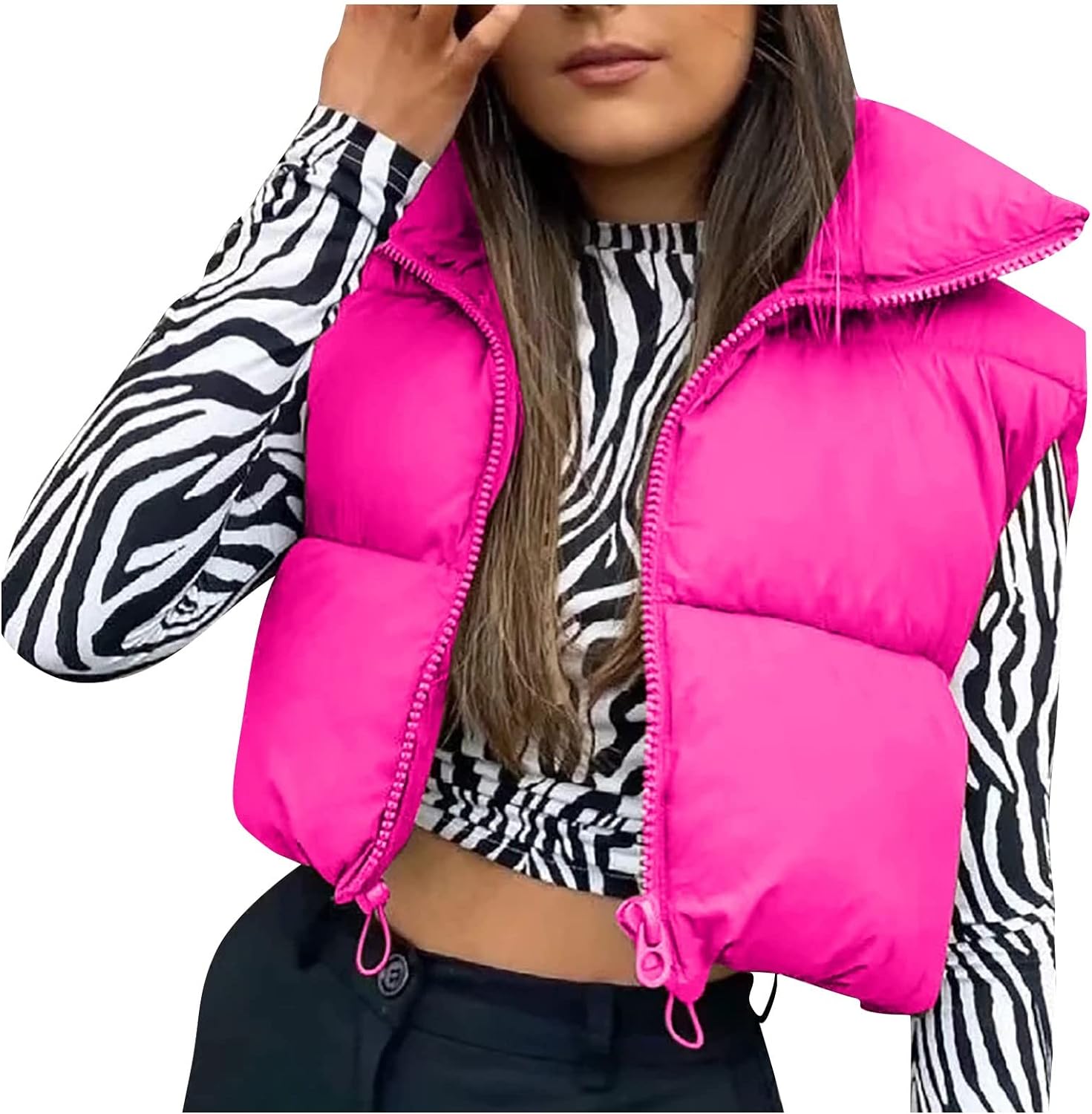 COTECRAM Womens Fuzzy Sherpa Fleece Jacket Lightweight Vest Casual Cozy Sleeveless Cardigan Coats Zipper Waistcoat Outerwear