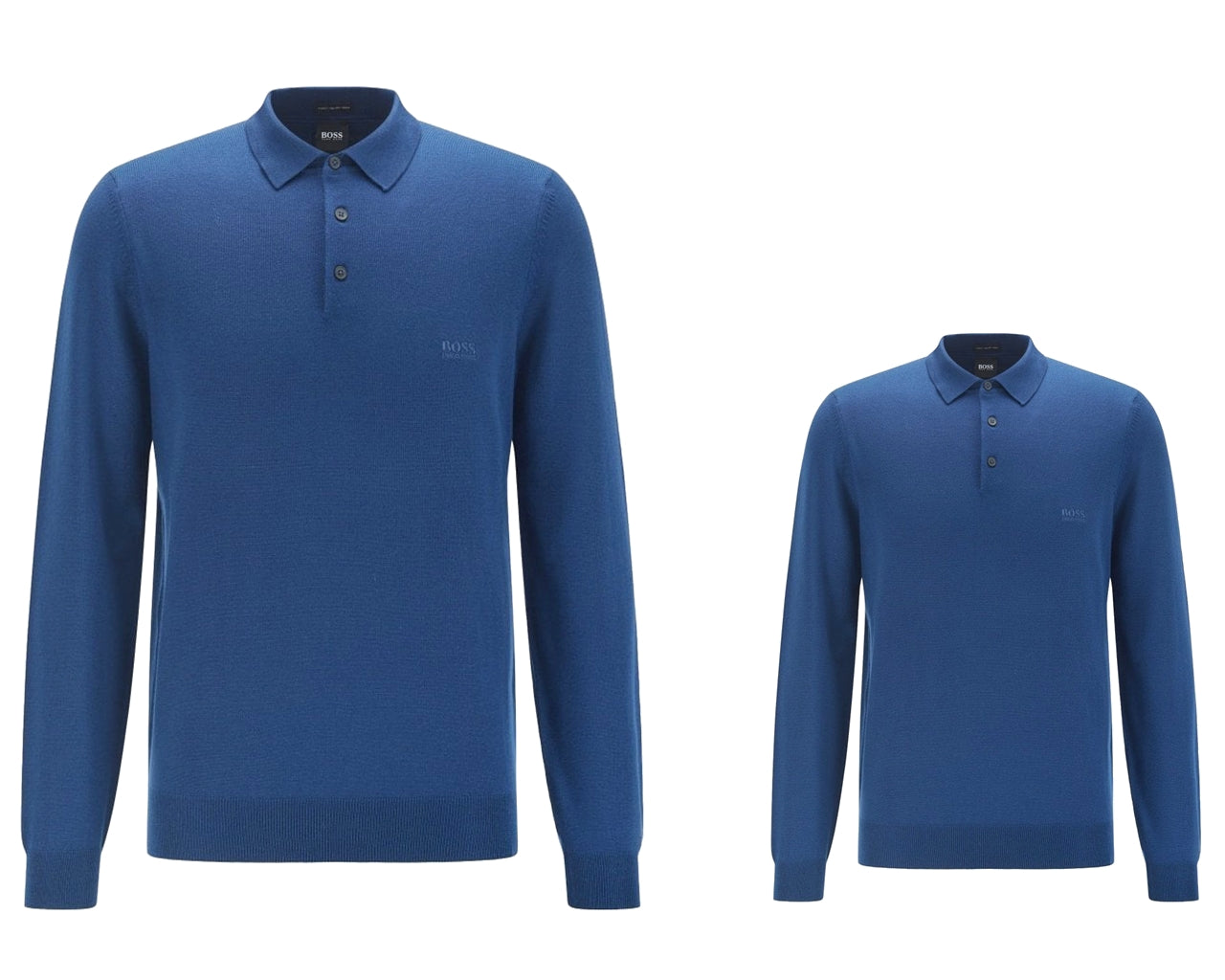 Bono L 50435429 417 Virgin Wool Polo Shirt Blue