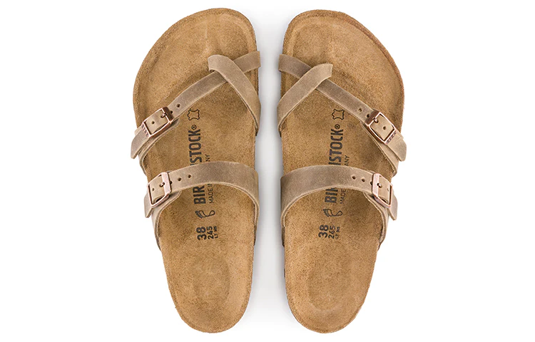Cowhide Casual Brown Sandals