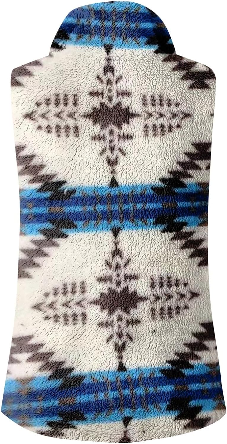 COTECRAM Womens Fuzzy Sherpa Fleece Jacket Lightweight Vest Casual Cozy Sleeveless Cardigan Coats Zipper Waistcoat Outerwear