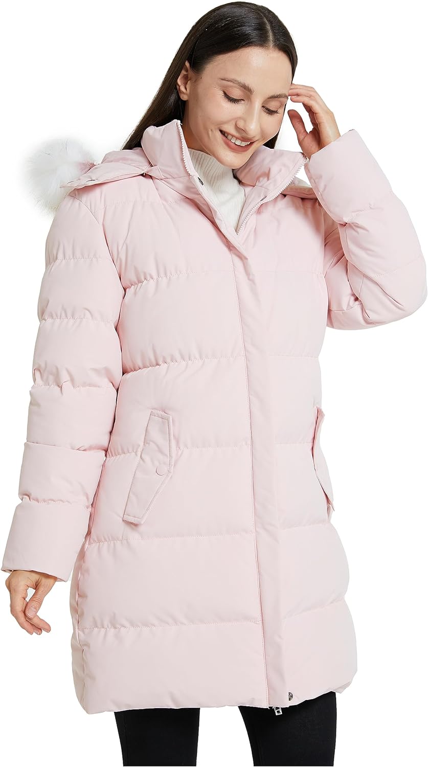 WenVen Women's Winter Thicken Puffer Coat Warm Jacket with Faux Fur Removable Hood