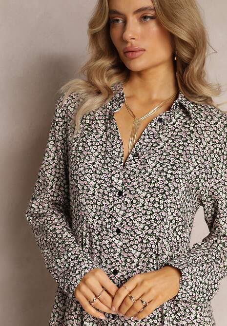 Czarno-Biała Sukienka Chrysane