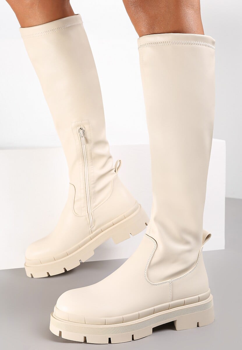 Beżowe Kozaki Stergys